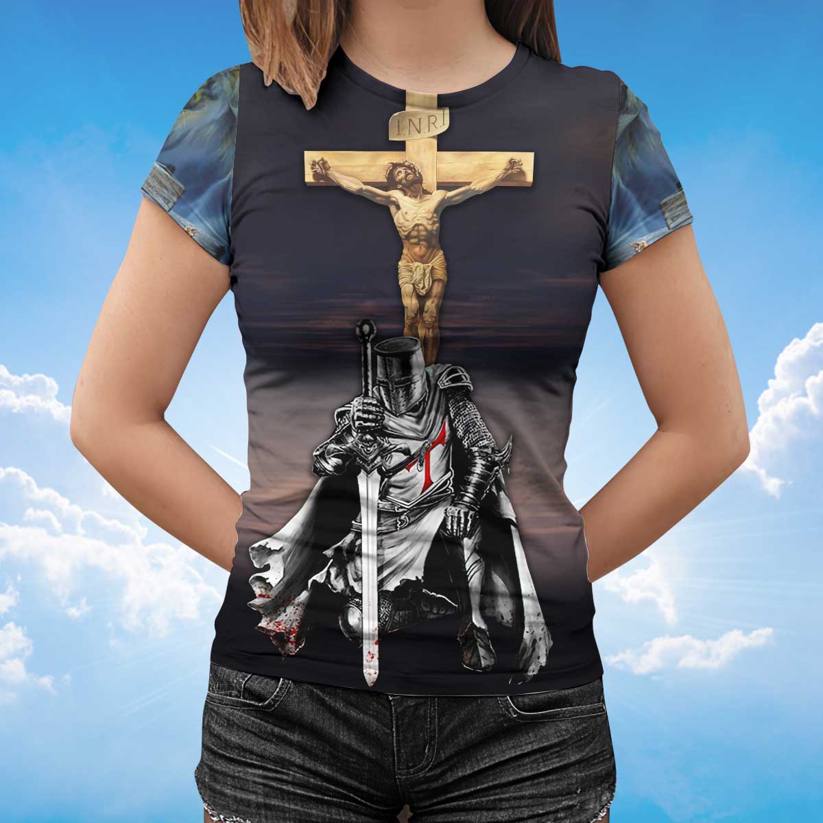 3D All Over Printed Knight Templar Shirt I Believe In God Tshirt Templar Shirts
