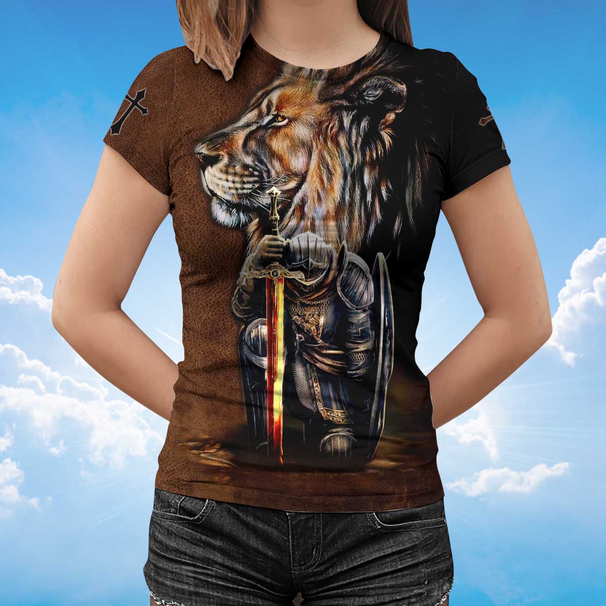 Knight Templar T Shirt God Jesus And Lion Shirt Coolspod
