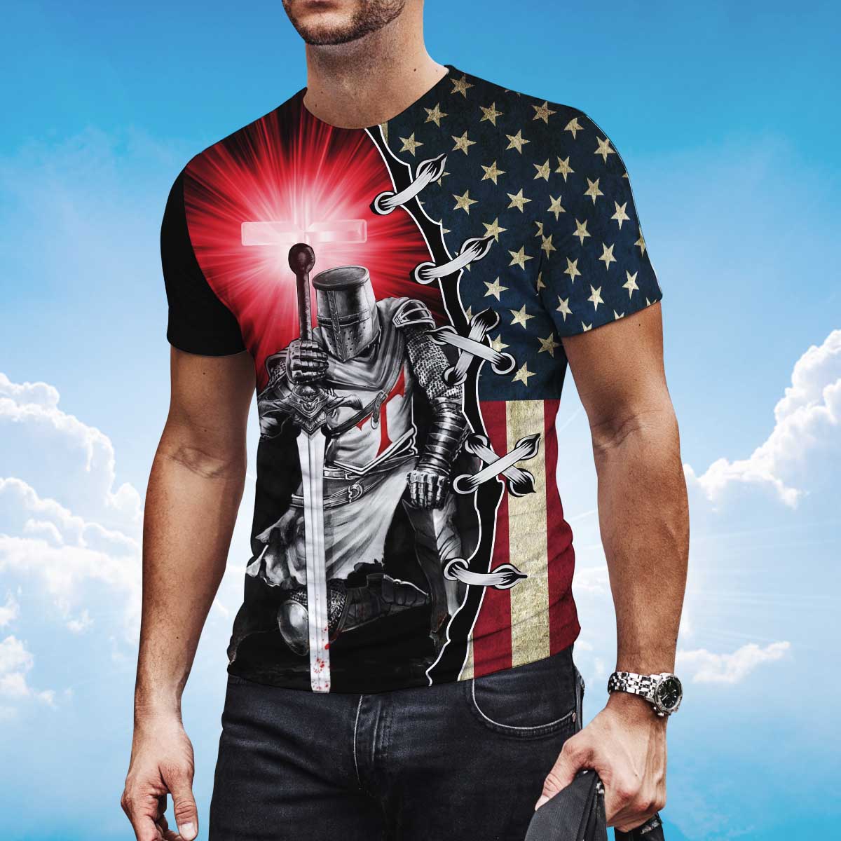 Knight Templar T Shirt Religious Sublimation On Shirt Coolspod