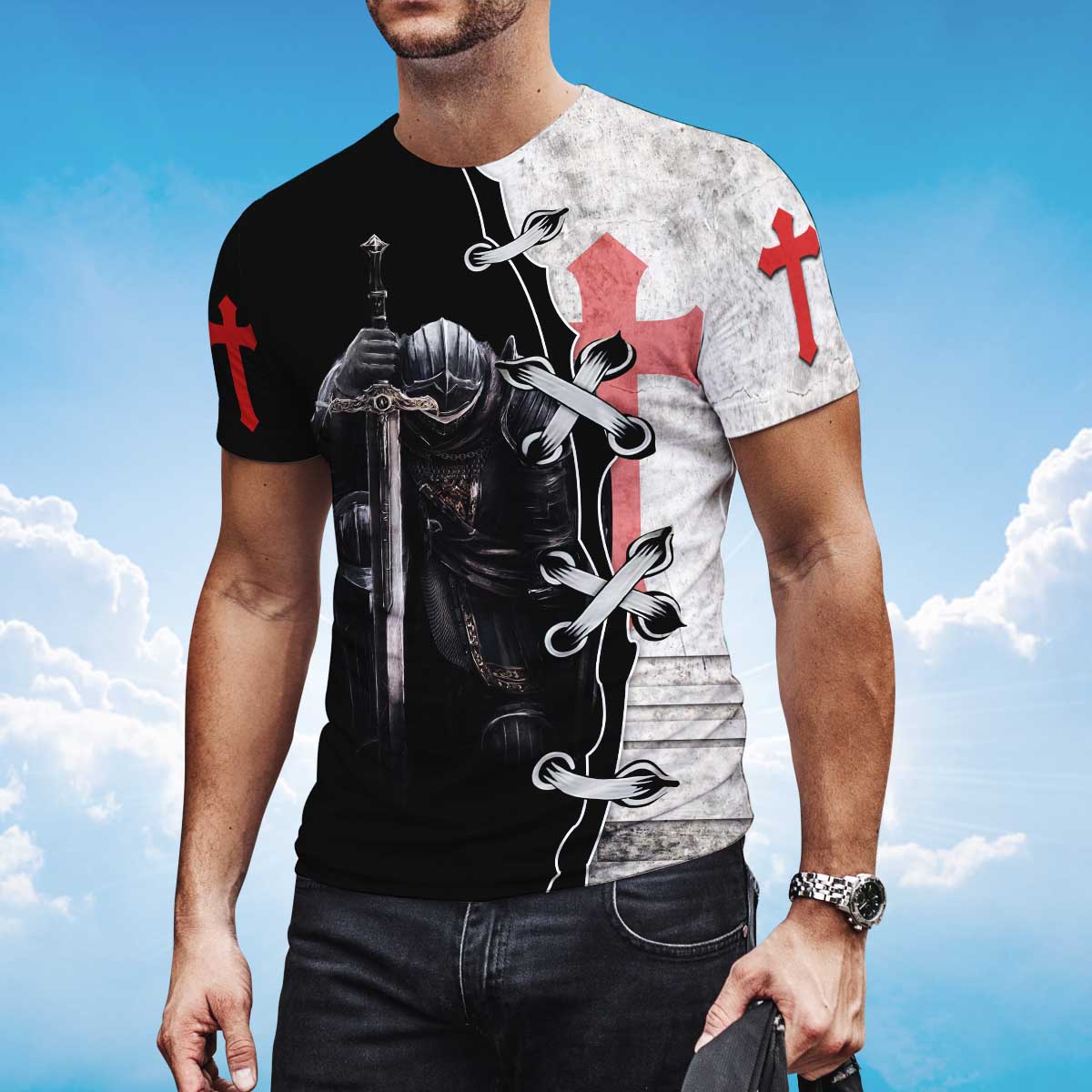 Knight Templar 3D Shirt I May Not Be Perfect Knight Templar Tshirt