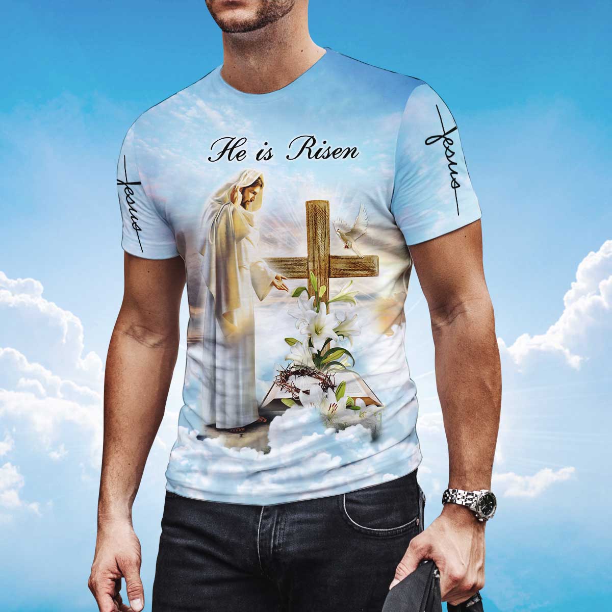 He Is Risen T Shirt God Jesus 3D Shirt Men Women