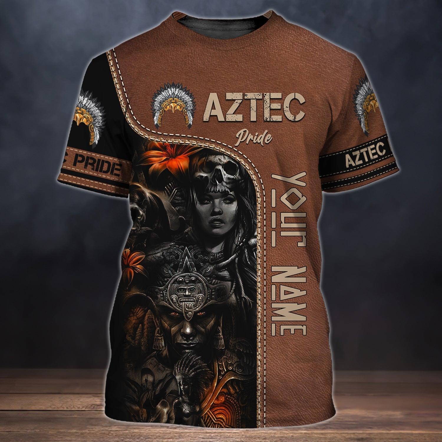 Aztec Pride shirt/ Custom 3D Mexico Shirts/ Aztec Shirts/ Aztec Gifts