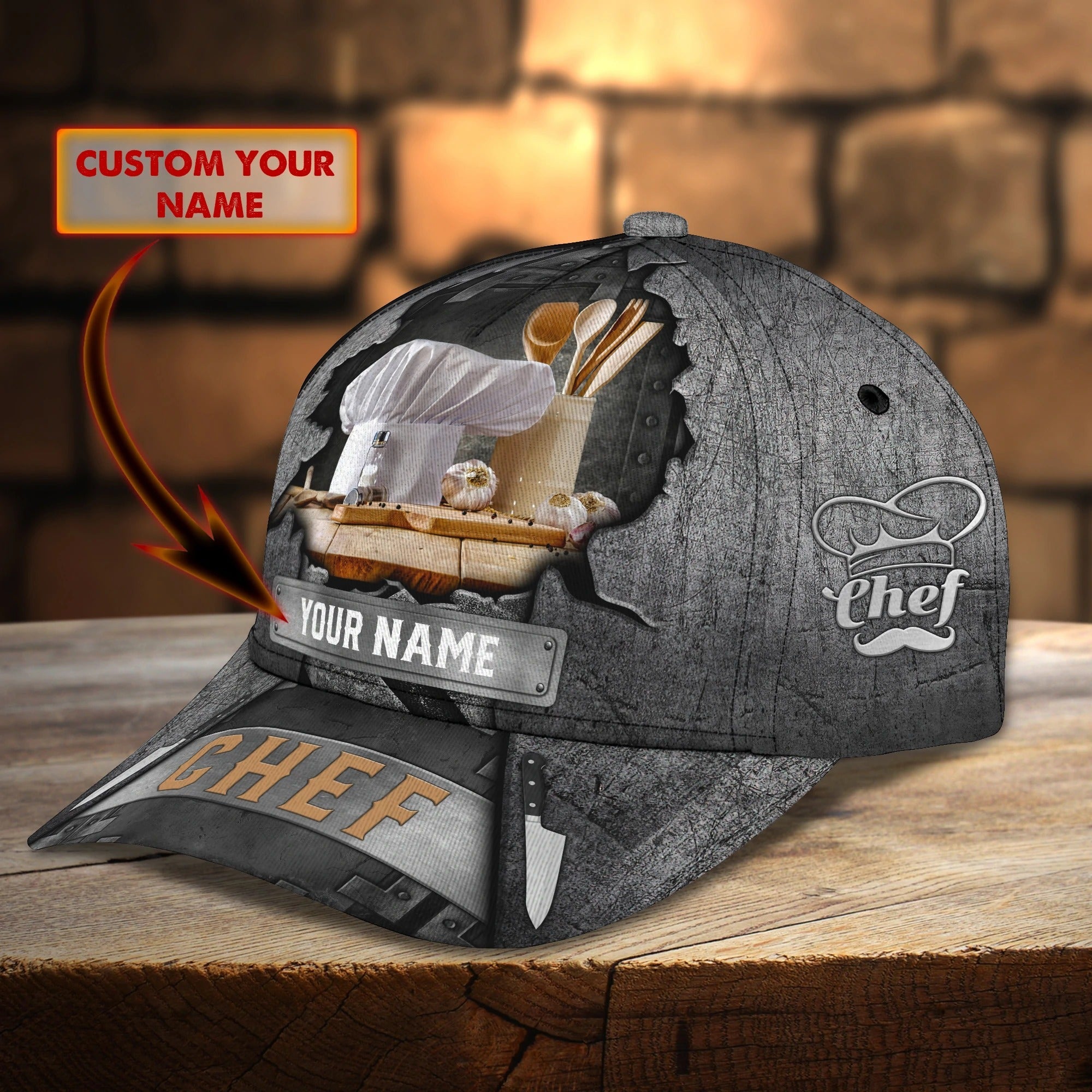 Personalized Master Chef Baseball All Over Print Cap For Men And Women/ Special Cap Hat For Chef