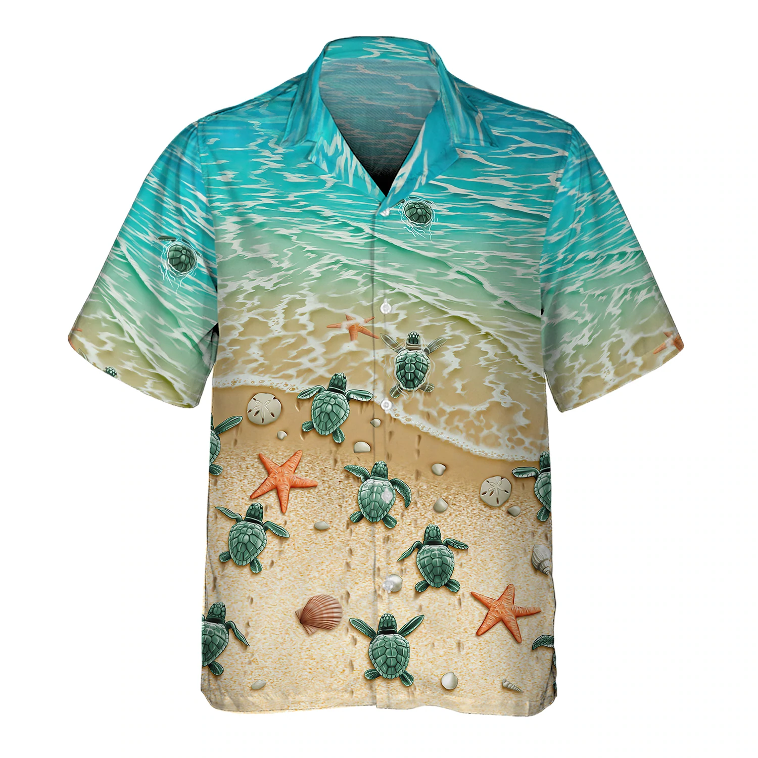 Turtle And Ocean 3D Hawaiian shirt Men''s/ Gift for Turtle lovers