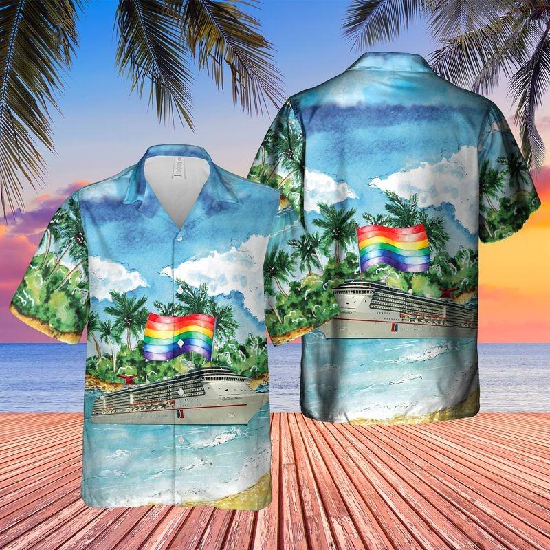 US Cruise Happy LGBT Pride Month Hawaiian Shirt/ LGBT shirt/ Lesbian shirt/ gay shirt