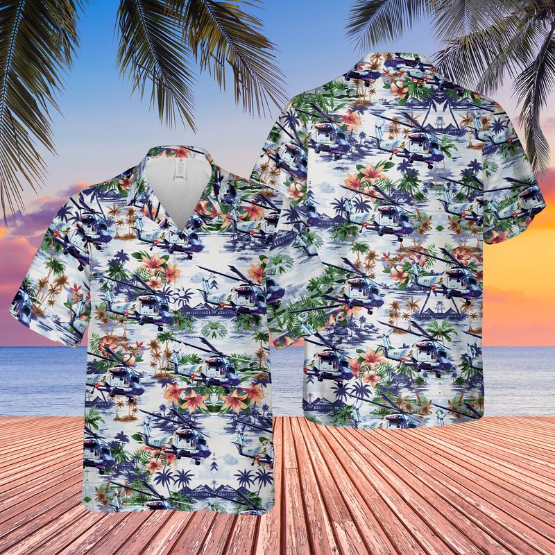 US Navy Kaman SH-2G Super Seasprite Hawaiian Shirt/ Short Sleeve Hawaiian shirt for men