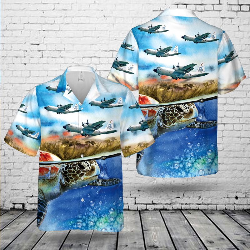 US Navy Lockheed C-130F Hercules Of VRC-50 Hawaiian Shirt/ Short Sleeve Hawaiian shirt for men