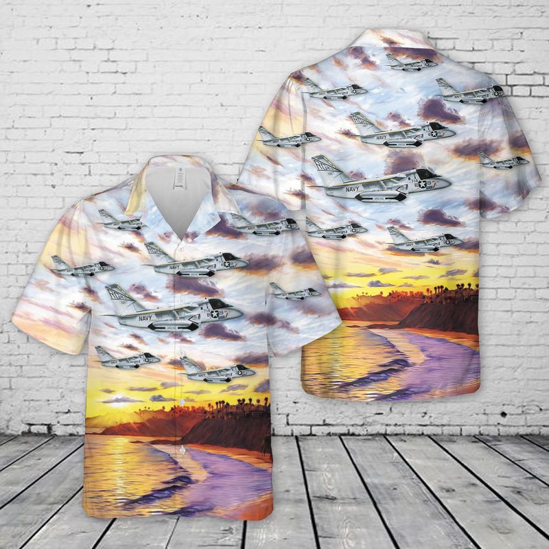 US Navy Lockheed US-3A Viking Of VRC-50 Hawaiian Shirt/ Short Sleeve Hawaiian shirt for men