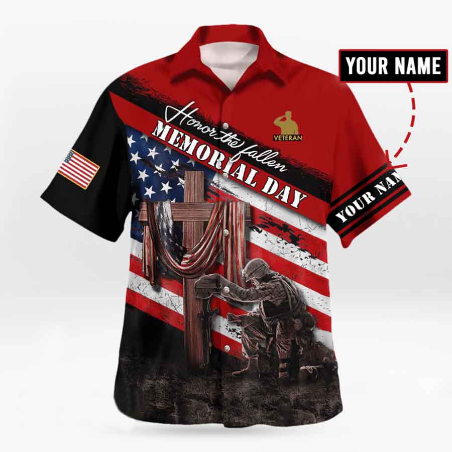 US Veteran Memorial ''Honor The Fallen - Memorial Day'' Hawaiian Shirt/ gift for veteran