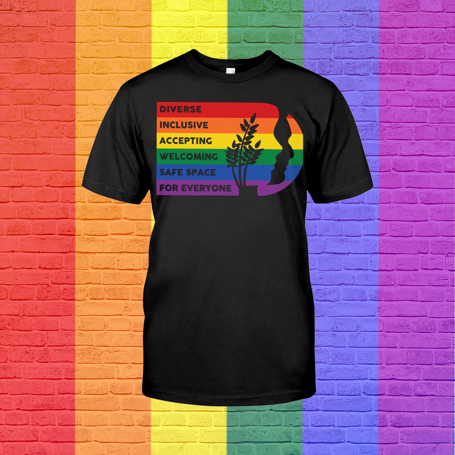Diverse Inclusive Accepting Wellcoming Pride T Shirt For Lgbtq/ Lesbian Shirt/ Gift For Couple Gay Man