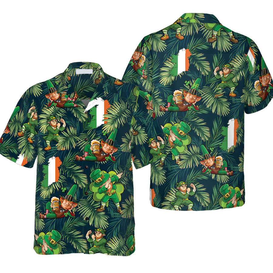 Happy Saint Patrick''s Day Irish Leprechaun Hawaiian Shirt