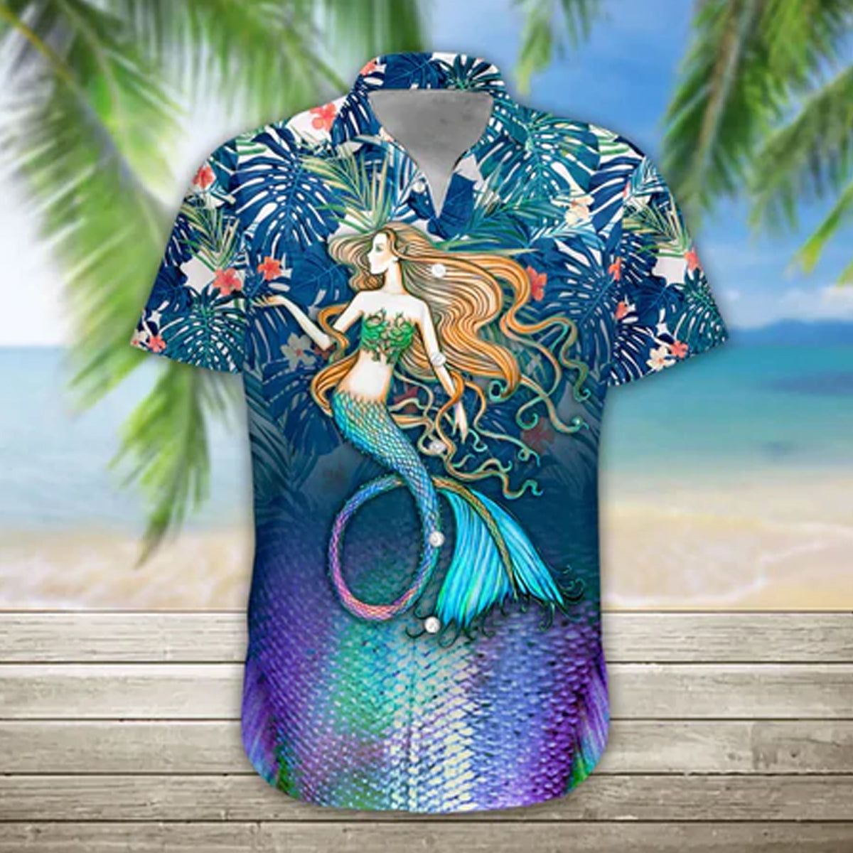 3D Summer Mermaid Hawaiian Shirt/ Hawaiian shirt for women