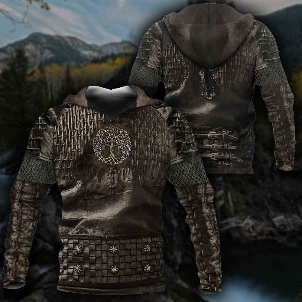 Tree of Life Irish Armor Knight Warrior Chainmail Shirts For Men and Women/ St Patrick''s Day Hoodie