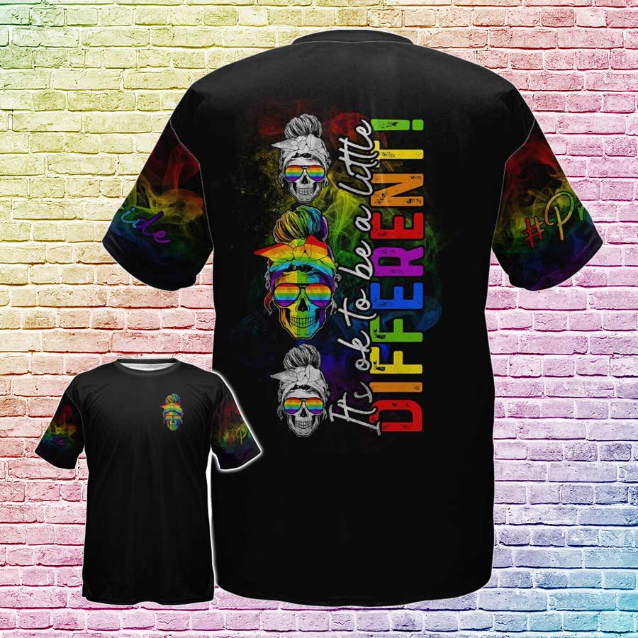Skeleton Rainbow Shirt For Pride Lesbian/ Pride Gay Shirt/ It’s OK To Be Different/ Pride Shirt