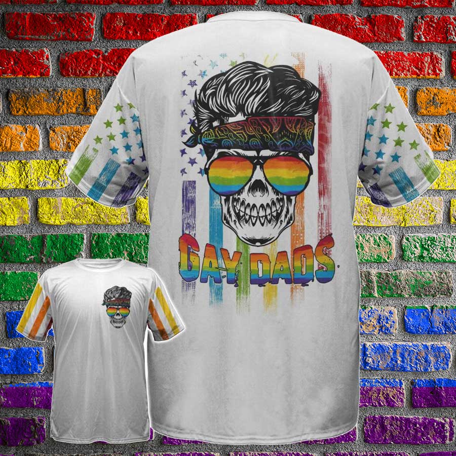 LGBT Skull Shirt For Gay Dads/ GIft For Gay/ Gay Pride Shirts
