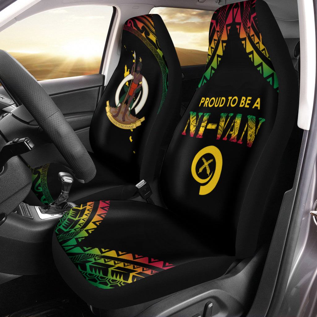 Vanuatu Proud To Be A Ni-Van  Polynesian Pattern Car Seat Covers