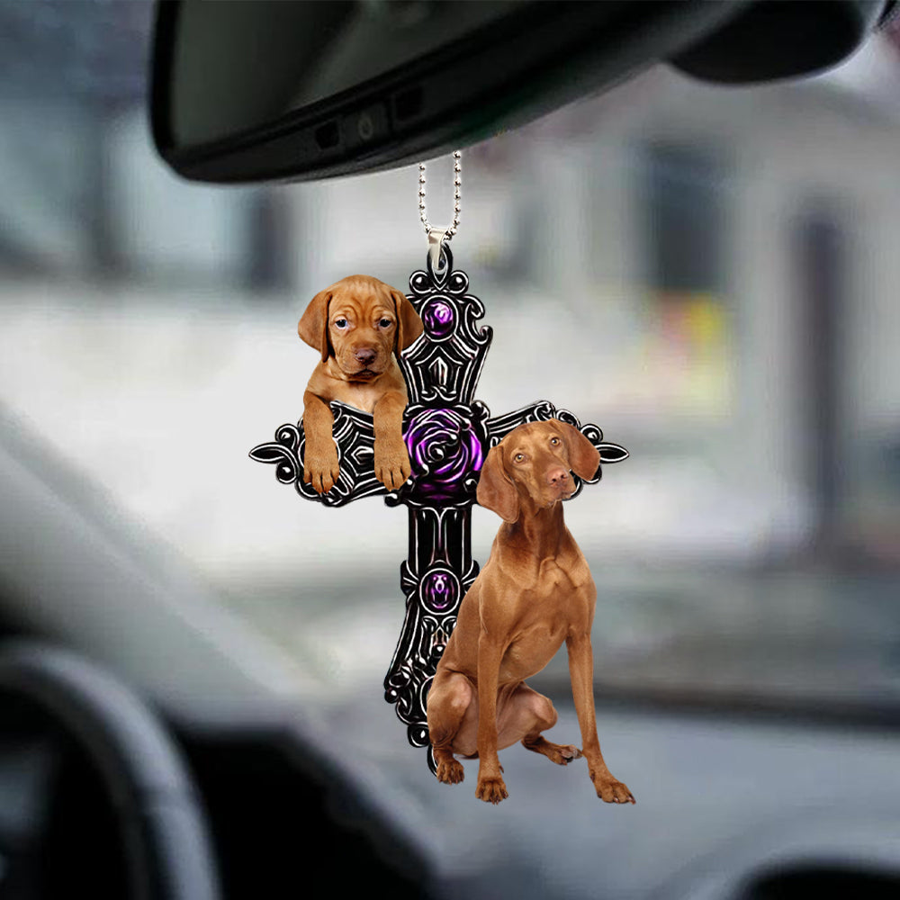Vizsla Pray For God Car Hanging Ornament Dog Pray For God Ornament Coolspod