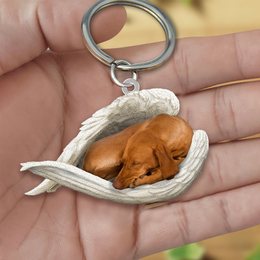 Vizsla Sleeping Angel Acrylic Keychaine Dog Sleeping keychain