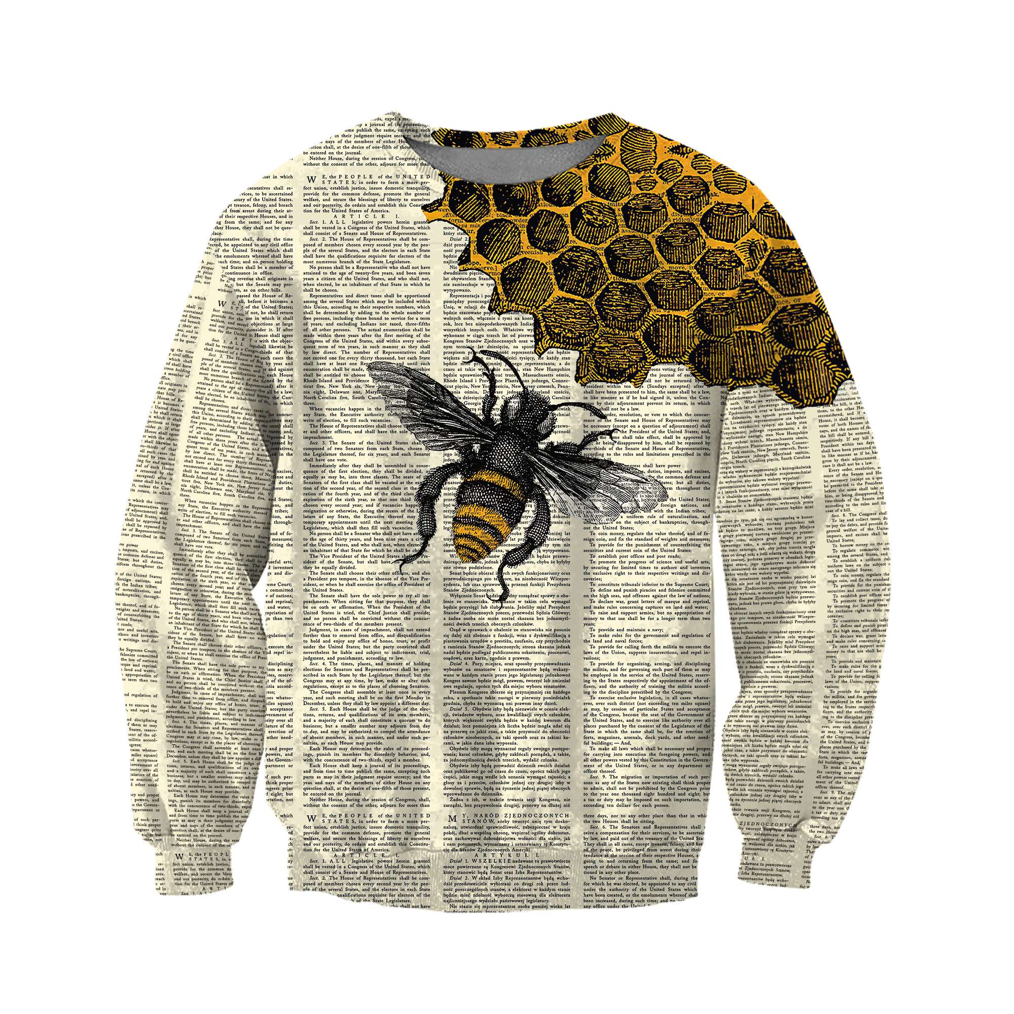 3D All Over Print Bee Shirt/ Bee Dictionary Page Premium Hoodie For Men Women/ Bee Lover Outfit