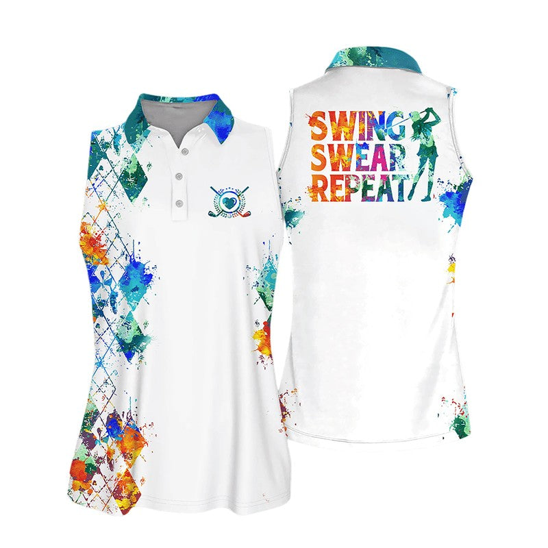 Golf Women Sleeveless Polo Shirt/ Golf shirt for women/ gift for golf lover