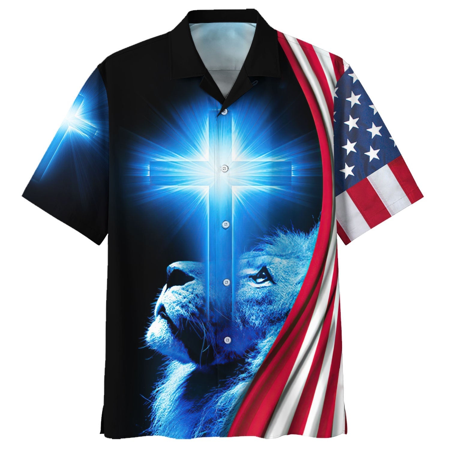 Way Maker Miracle Worker Lion Cross Hawaiian Shirts - Christian Hawaiian Shirt - Hawaiian Shirts For Men