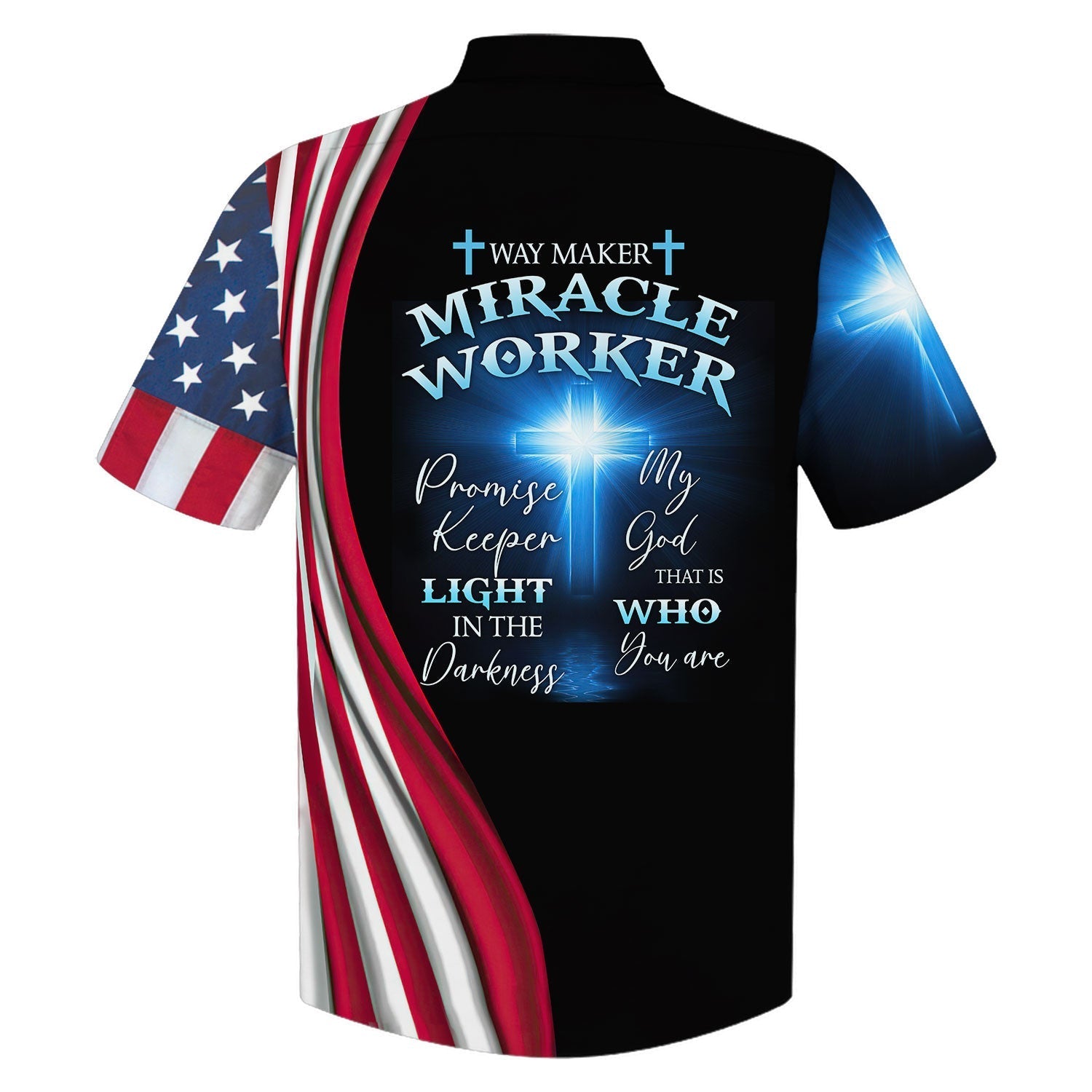 Way Maker Miracle Worker Lion Cross Hawaiian Shirts - Christian Hawaiian Shirt - Hawaiian Shirts For Men