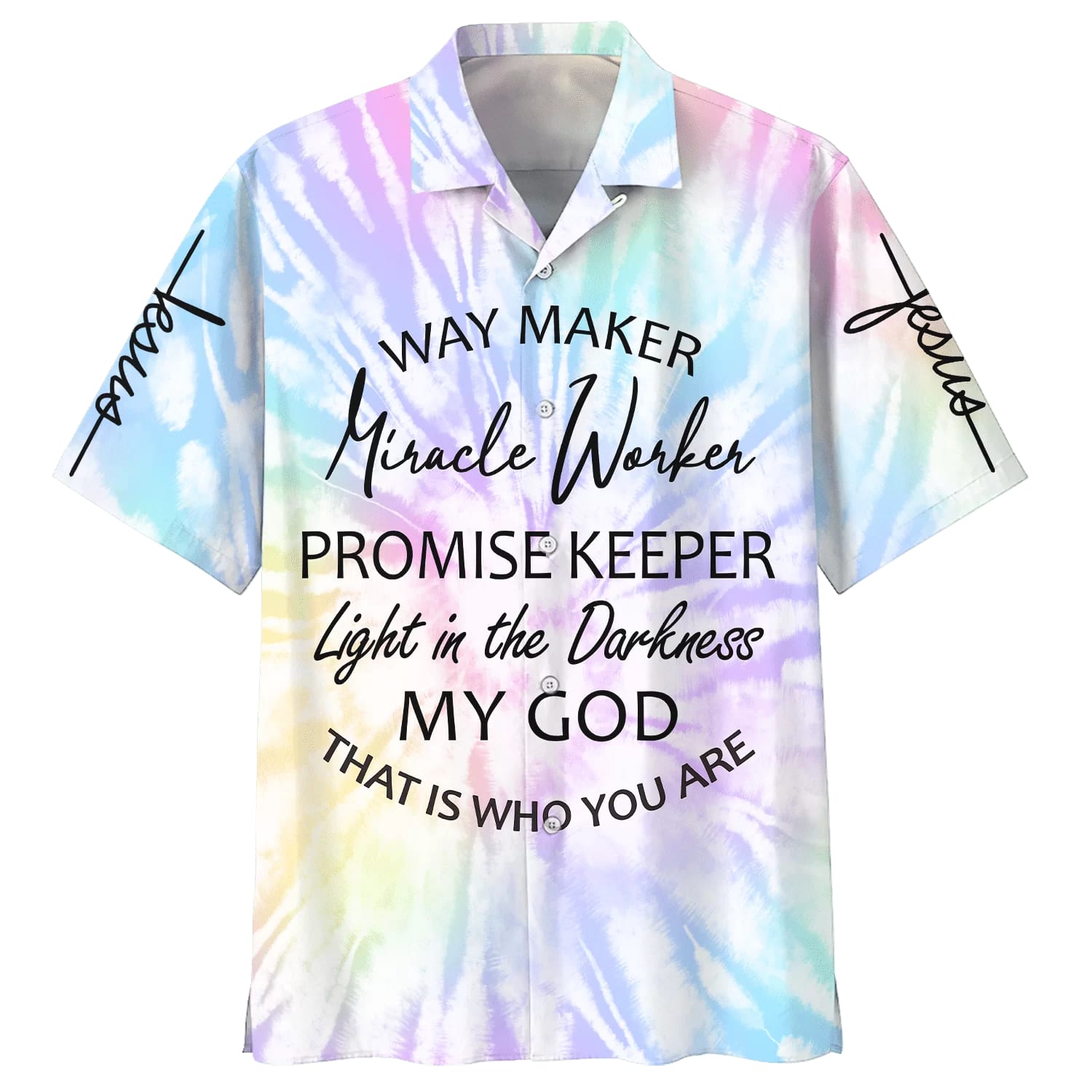 Way Maker Miracle Worker Promise Keeper Light In The Darkness My God Hawaiian Shirts - Christian Hawaiian Shirt
