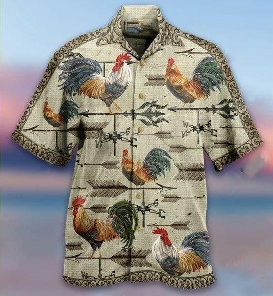 Weathervane Rooster Aloha Hawaiian Shirts For Men & For Women