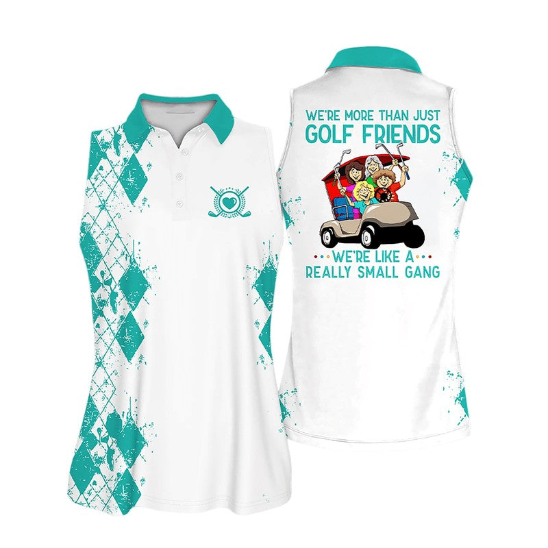 Sleeveless Polo For Golf Woman/ Were more than just golf friends Sleeveless Women Polo Shirt