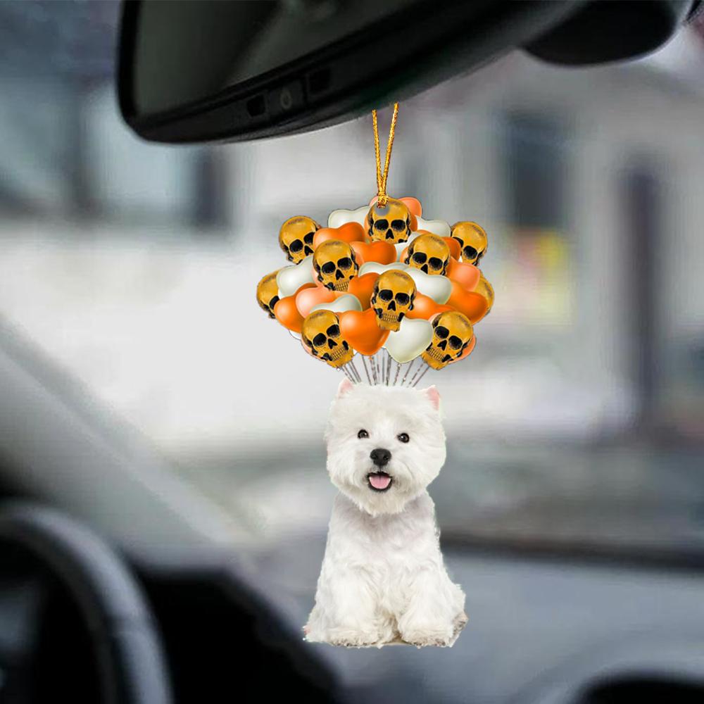 West Highland White Terrier Halloween Car Ornament Dog Ornament For Halloween