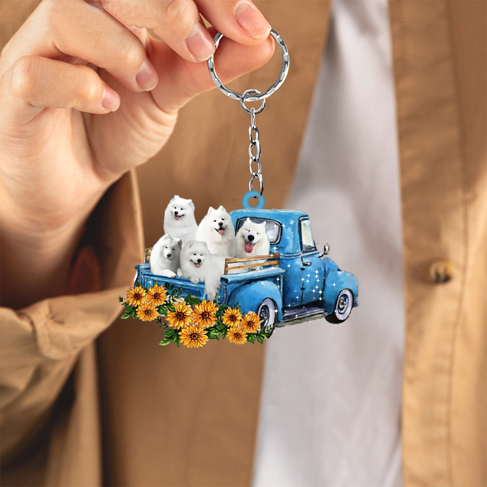 Samoyed Take The Trip Keychain Dog Keychain Coolspod