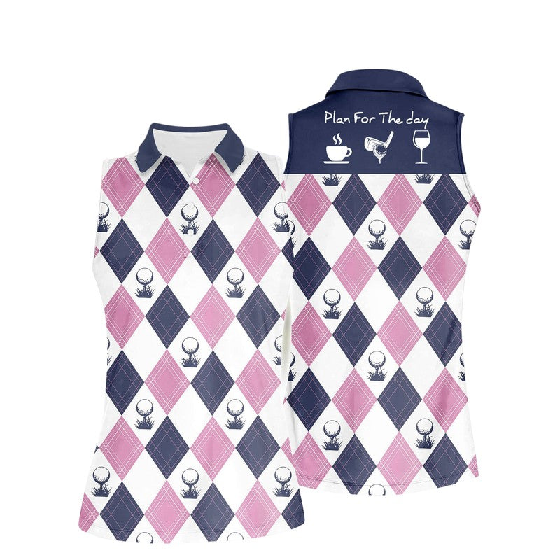 WomenS Golf Ball Sleeveless Polo Shirt/ Women''s Sleeveless Polo Shirts Quick Dry Golf Shirt