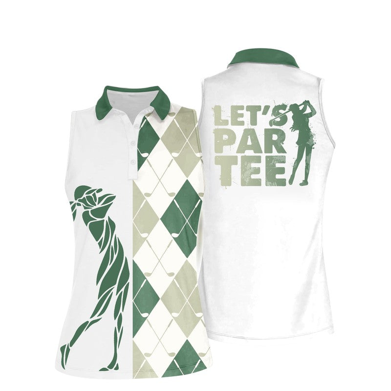 LETS PAR TEE Golf Sleeveless Polo Shirt/ Women''s Sleeveless Polo Shirts Quick Dry Golf Tennis Shirt