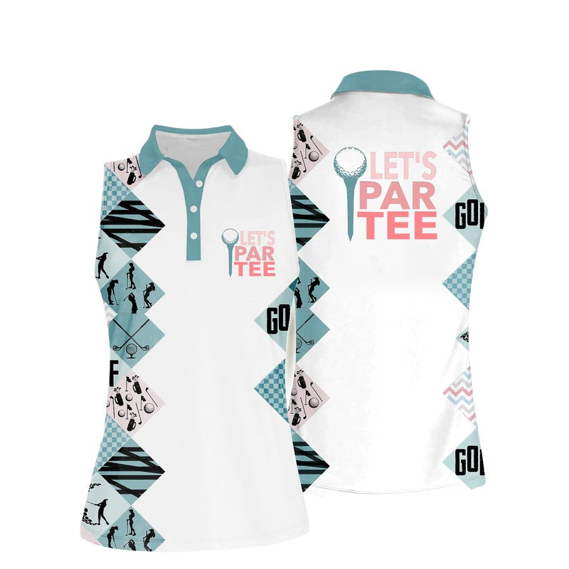 Womens Lets Par Tee Sleeveless Polo Shirt/ Women''s Sleeveless Polo Shirts Quick Dry Golf Tennis Shirt