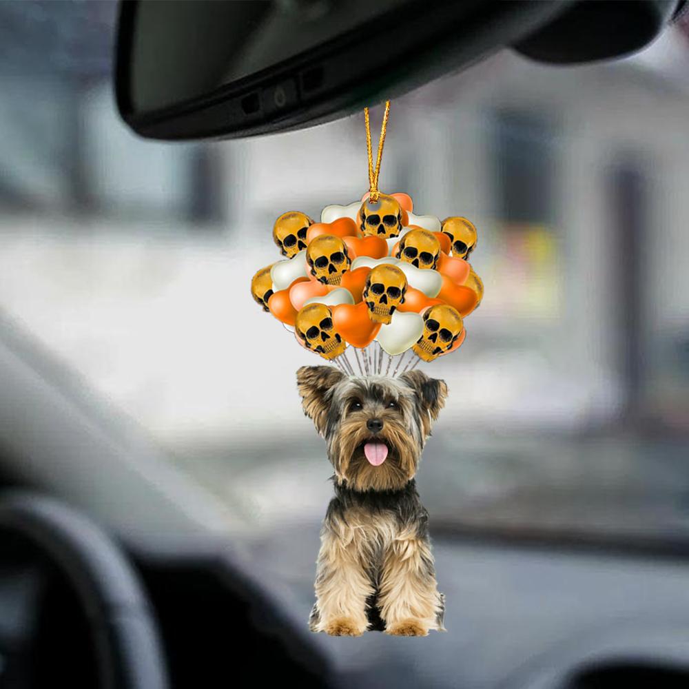 Yorkshire Terrier Halloween Car Ornament Dog Ornament For Halloween