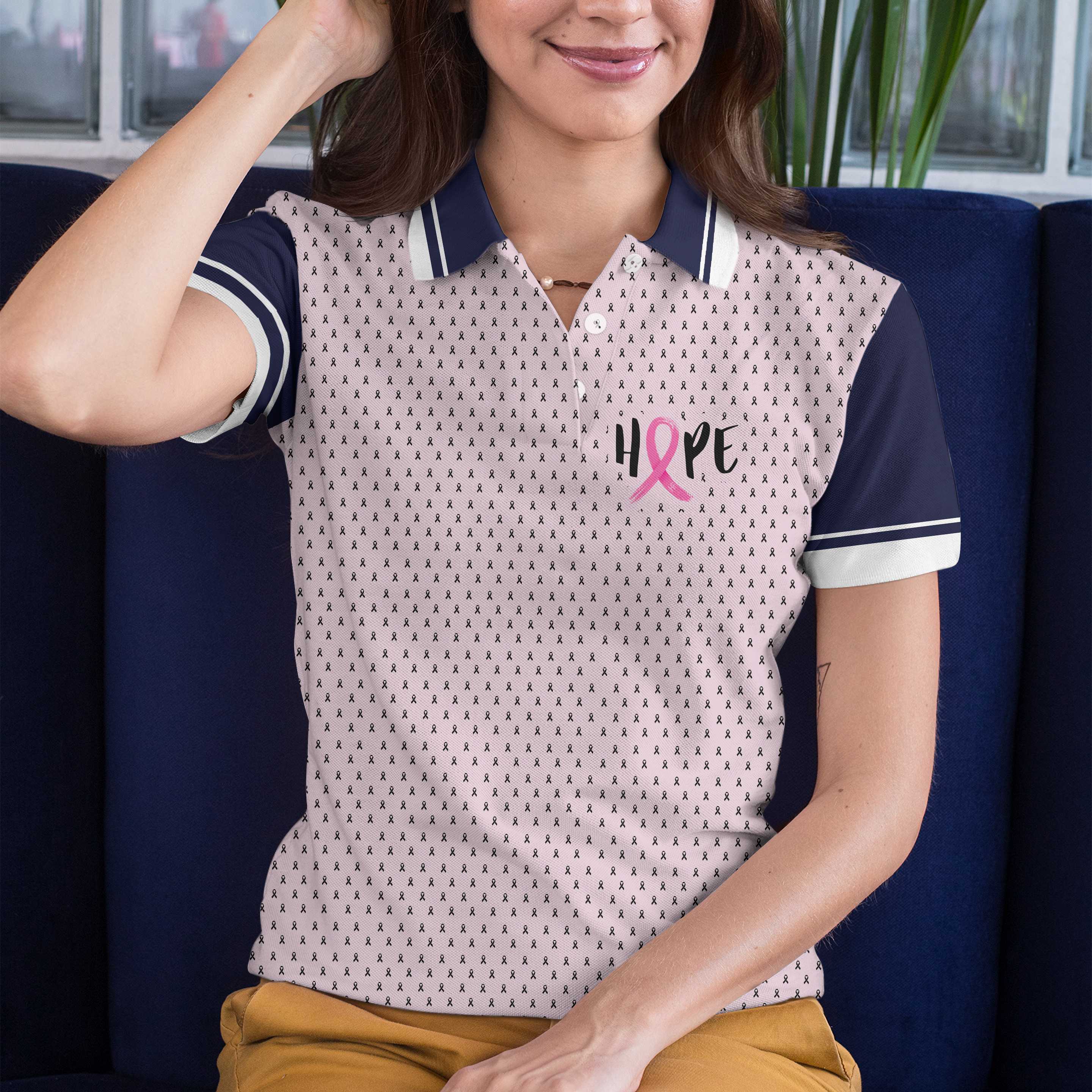 You Picked The Wrong Girl Breast Cancer Awareness Short Sleeve Women Polo Shirt/ Breast Cancer Shirt For Women Coolspod