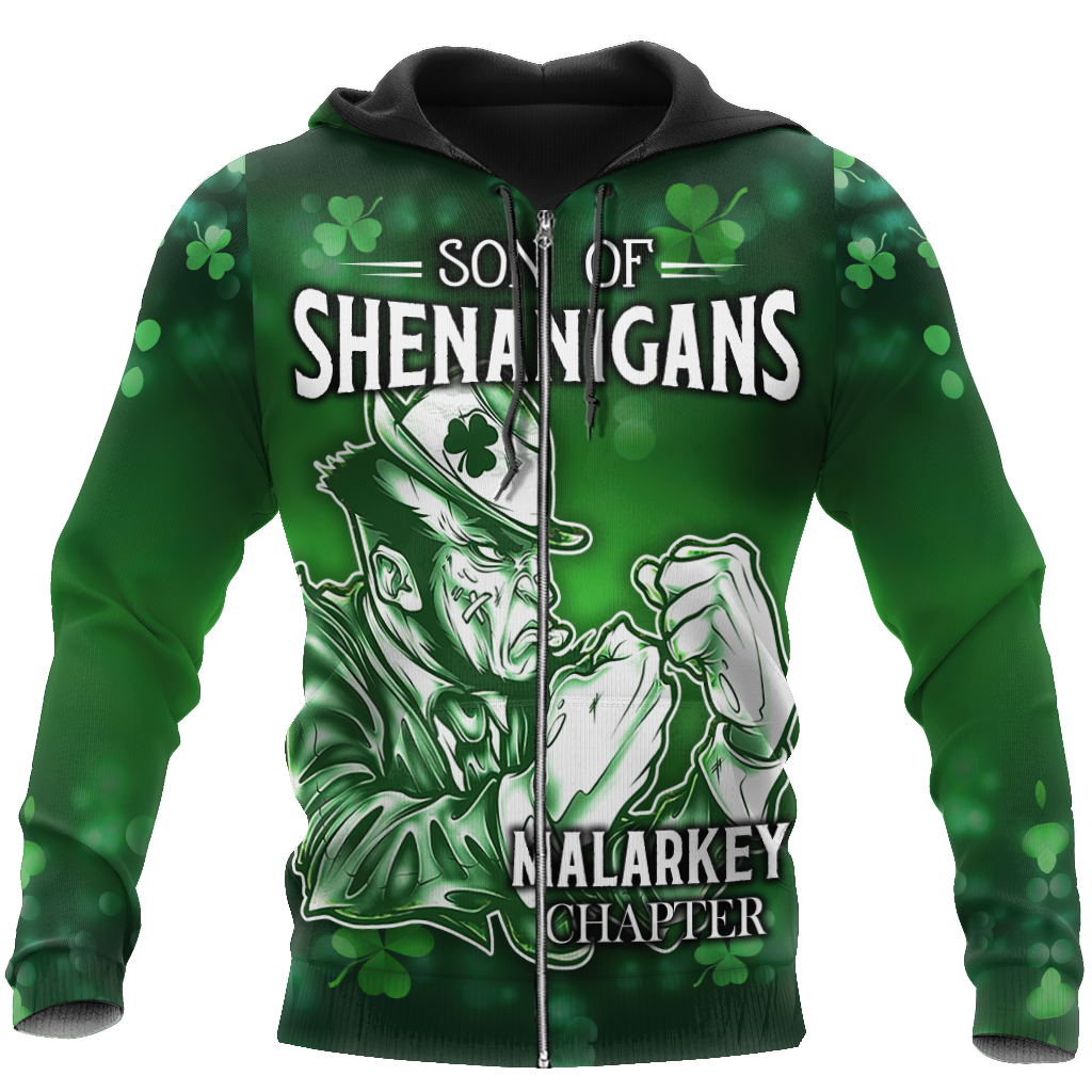 Son Of Shenanigans 3D All Over Printed Shirt/ Malarkey Chapter Shamrock St. Patrick Day Shirt