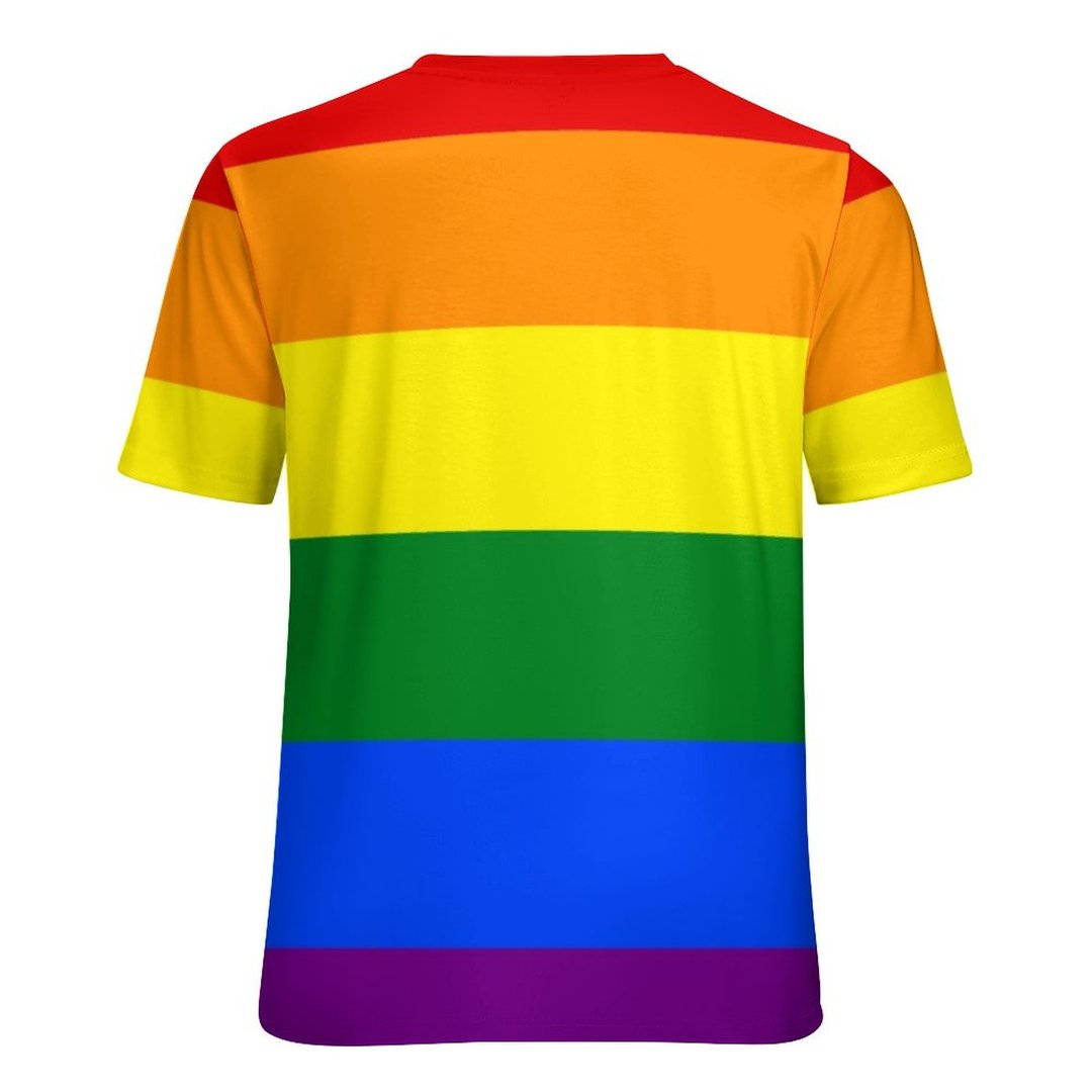 Lgbt Lesbian Homosexual Gay Pride Rainbow Colors Short Sleeve Shirt Women Plus Size Blouse Tunics Tops