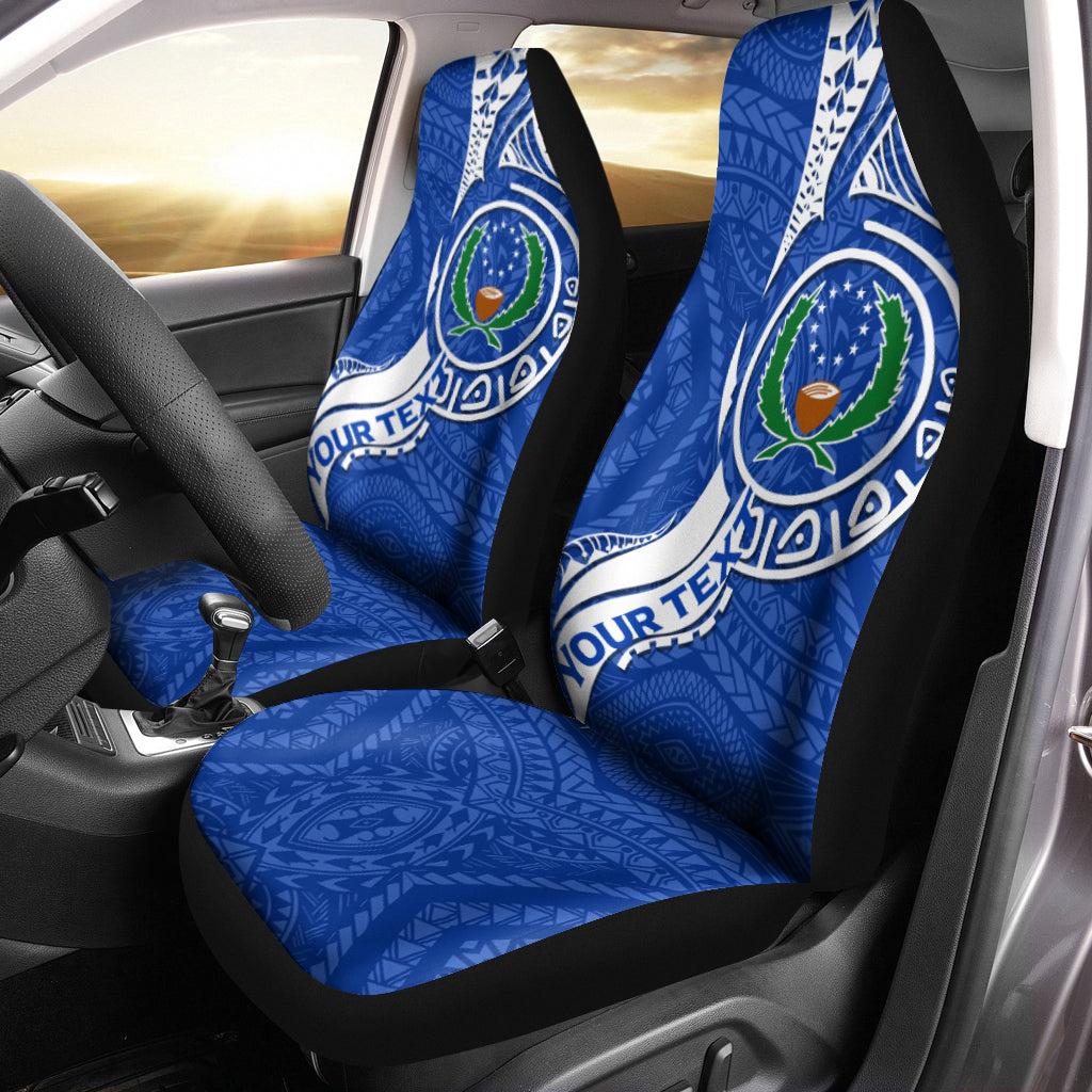 Custom Pohnpei Car Seat Covers Micronesia Pride Blue