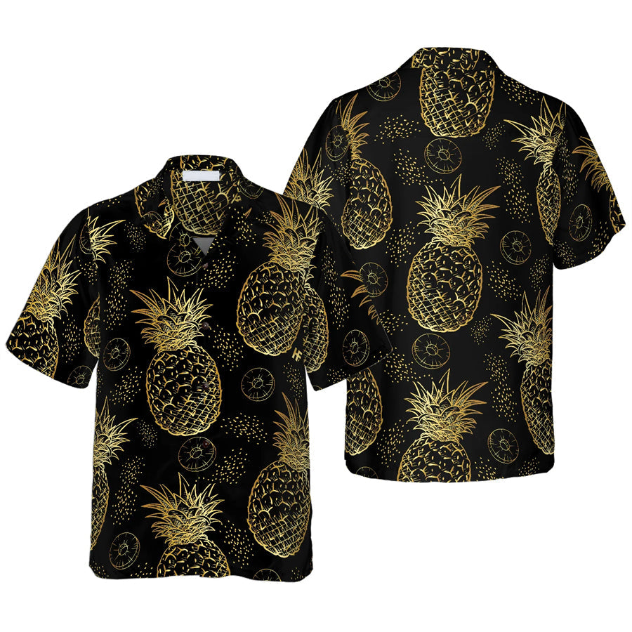 Pineapple Pattern Hawaiian Shirt/ Colorful Summer Aloha Shirt For Men Women/ Perfect Gift For Friend/ Family