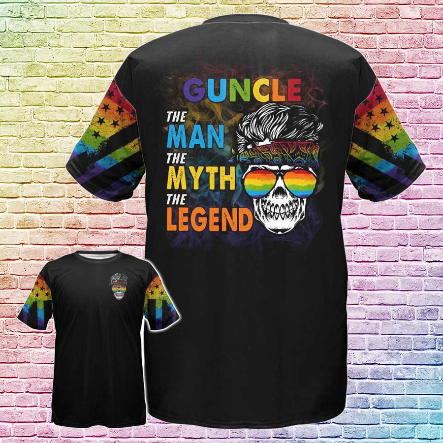 LGBT Guncle Tee Shirt The Man The Myth The Legend Shirts For LGBT Pride Month/ Gay Gift On Pride Month