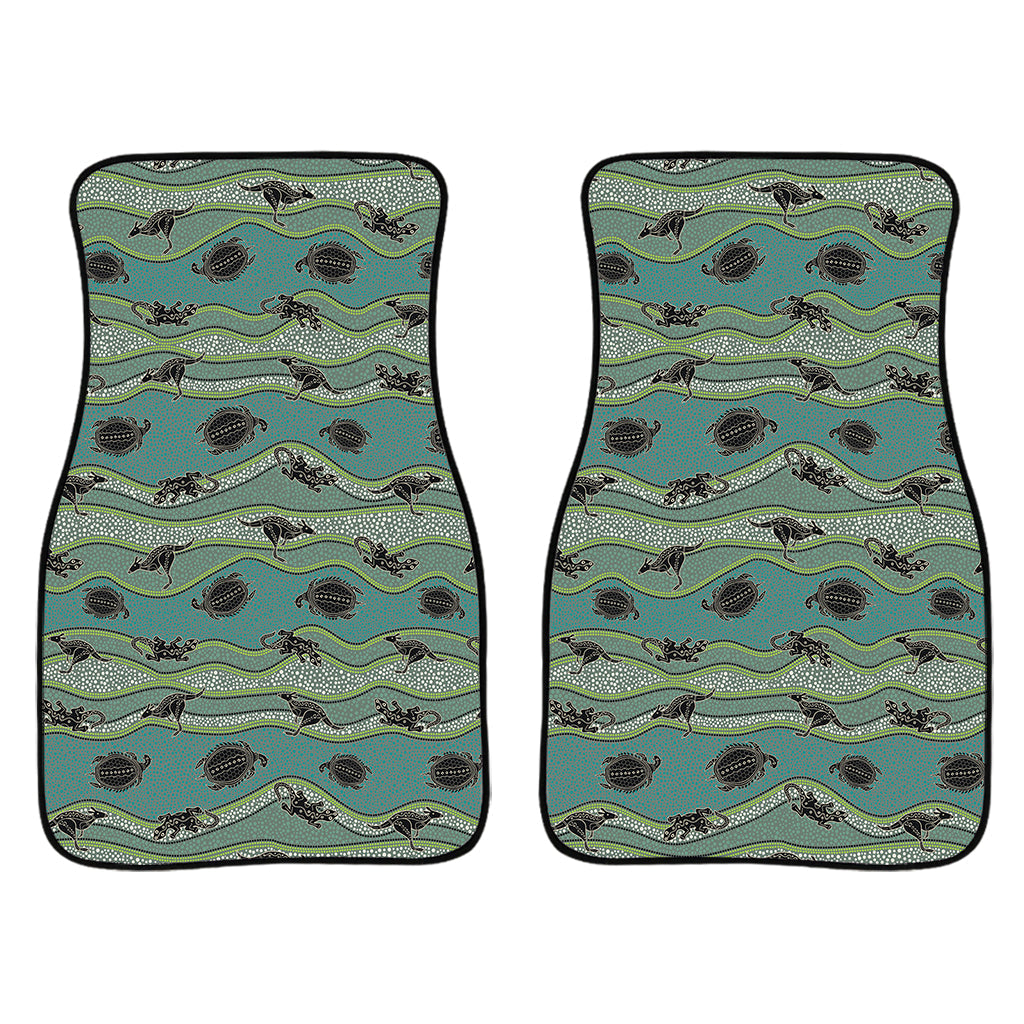 Aboriginal Animals Pattern Print Front And Back Car Floor Mats/ Front Car Mat