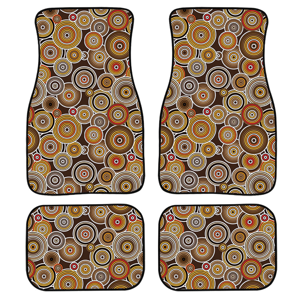 Aboriginal Art Dot Pattern Print Front And Back Car Floor Mats/ Front Car Mat