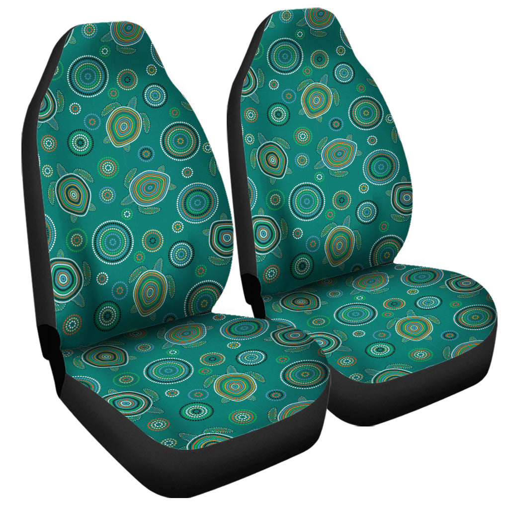 Aboriginal Sea Turtle Pattern Print Universal Fit Car Seat Covers