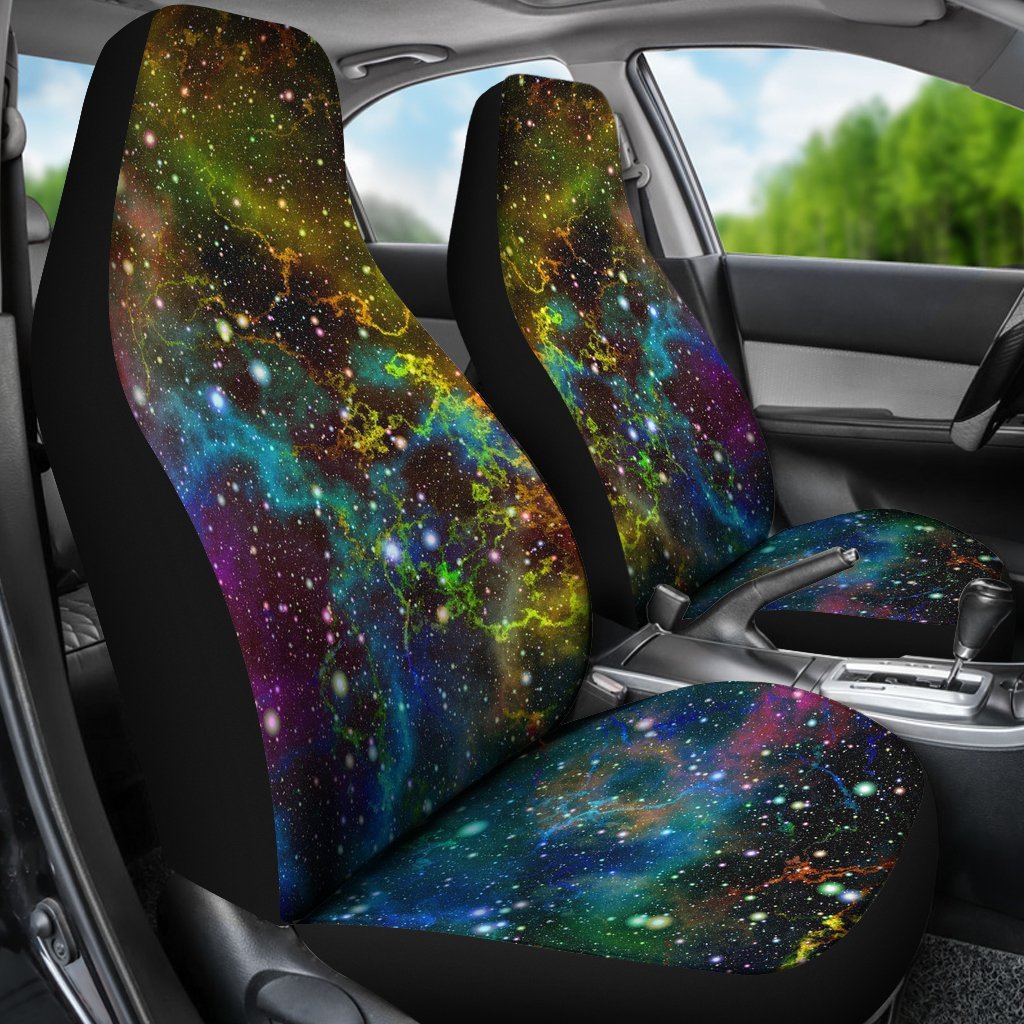Abstract Colorful Galaxy Space Print Universal Fit Car Seat Covers