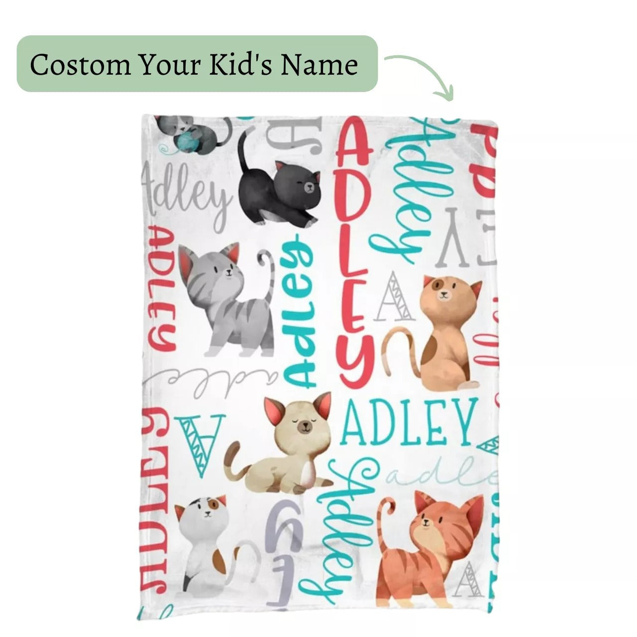 Customized Cat Baby Cute Blanket Throw Soft Cozy Blanket For Baby New Born Gift Cute Cat Fleece Warm Blankets