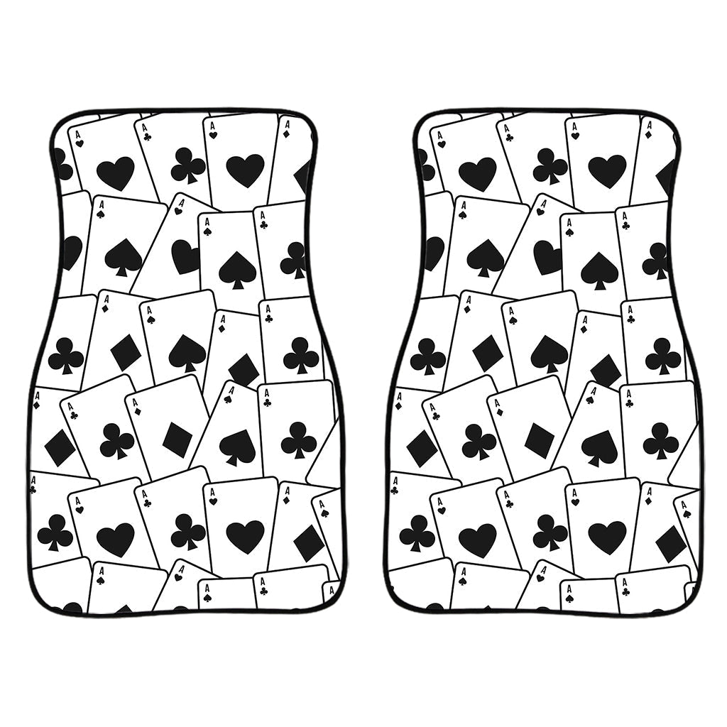 Ace Playing Cards Pattern Print Front And Back Car Floor Mats/ Front Car Mat