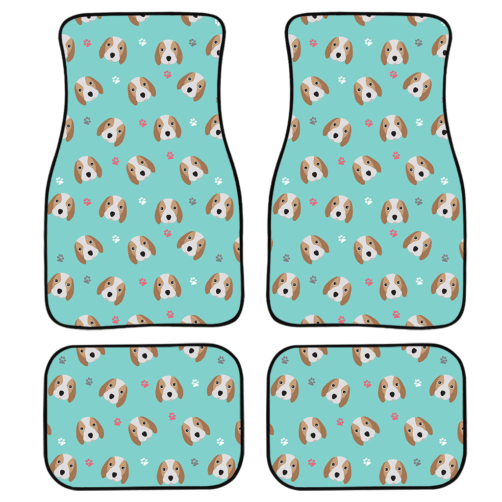 Adorable Beagle Puppy Pattern Print Front And Back Car Floor Mats/ Front Car Mat