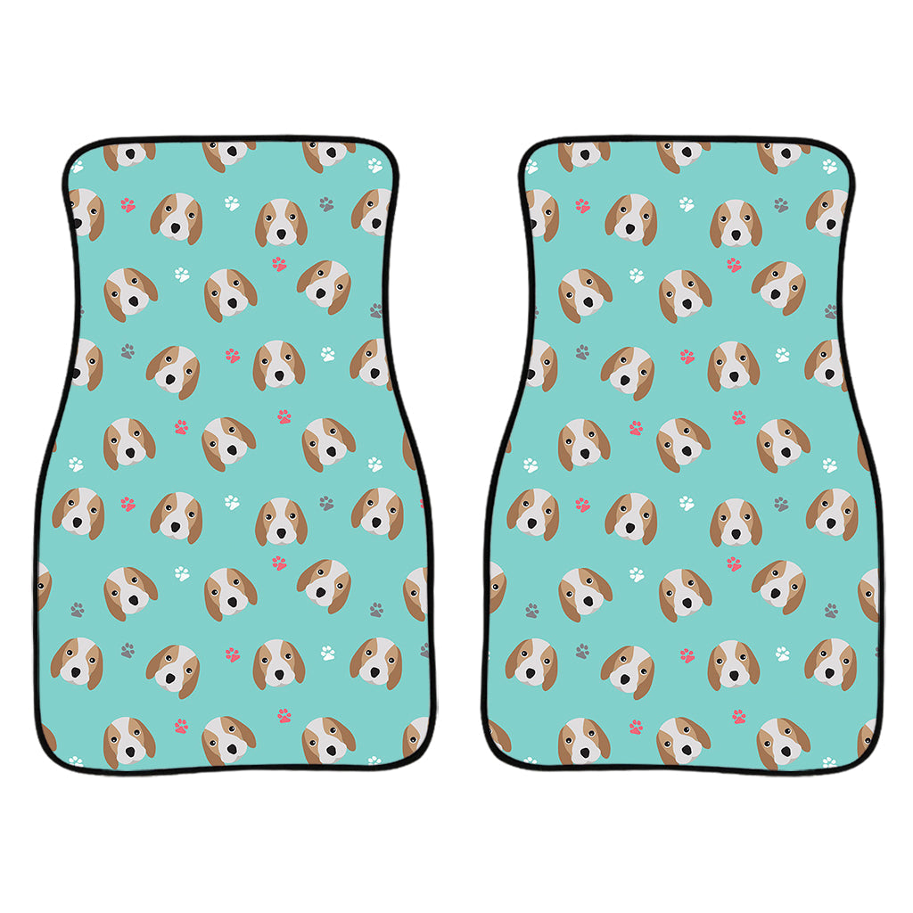 Adorable Beagle Puppy Pattern Print Front And Back Car Floor Mats/ Front Car Mat