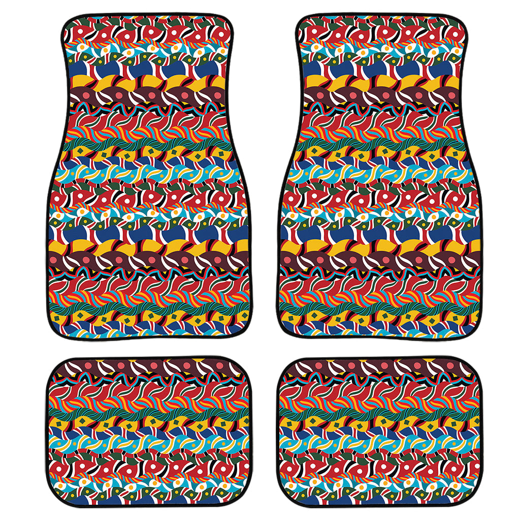 Afro African Ethnic Pattern Print Front And Back Car Floor Mats/ Front Car Mat